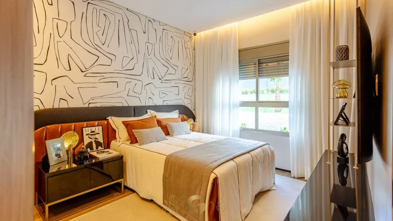 Quarta suíte decorada no The View Ibirapuera