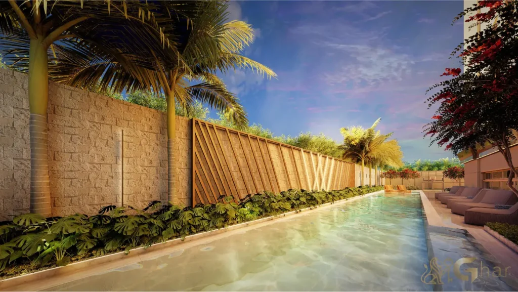 Piscina de 20 metros no The View Ibirapuera