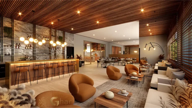 Salão de festas sofisticado no The View Ibirapuera