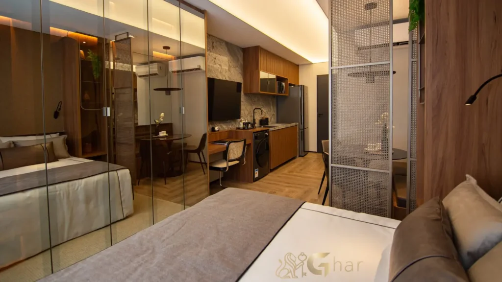 Apartamento decorado de 25m² no The View Ibirapuera Residences