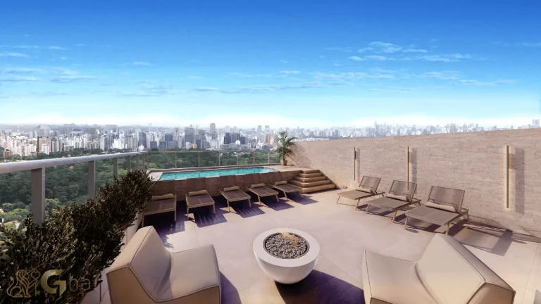 Skyview rooftop no The View Ibirapuera Residences