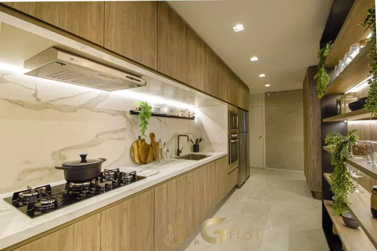 Apartamento decorado cozinha ampla 177m² Unik Residence Nova Klabin