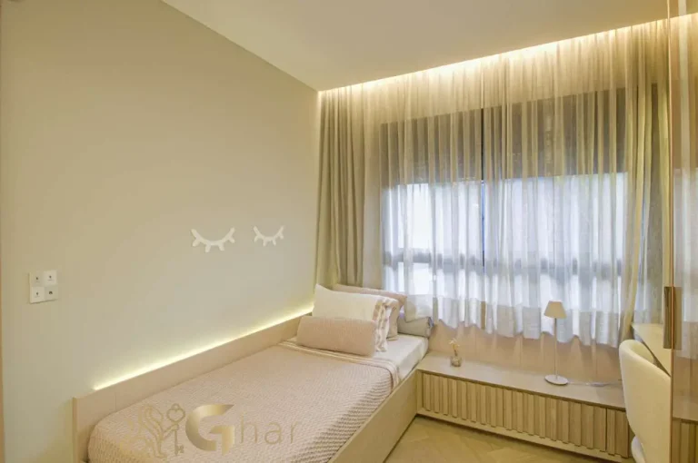 Quarto suíte 2 apartamento decorado 144m² Unik Residence Nova Klabin