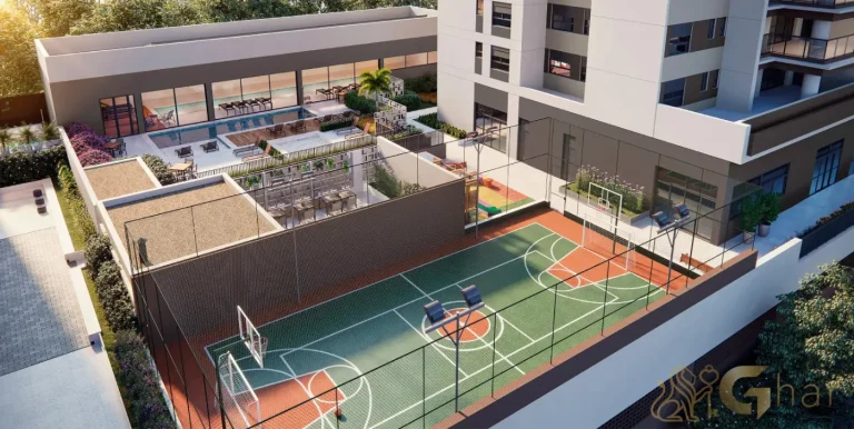 Vista aérea área de lazer Unik Residence Nova Klabin São Paulo