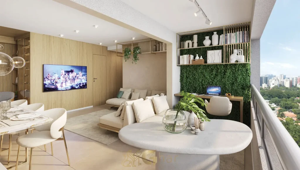 Apartamento decorado com terraço 71m² no Villares Parada Inglesa
