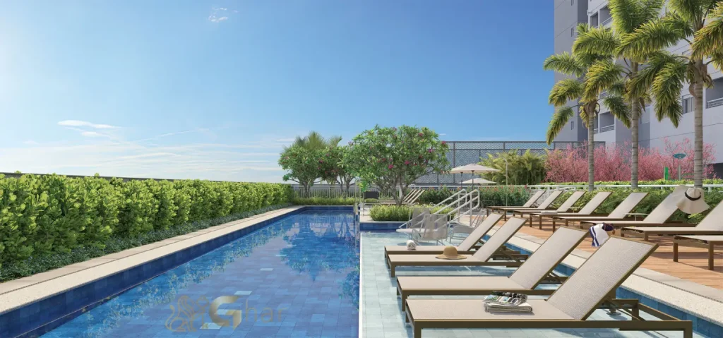 Piscina com raia de 25m no Villares Parada Inglesa em São Paulo