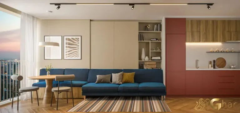 Apartamento decorado living no Voga Flórida Brooklin São Paulo
