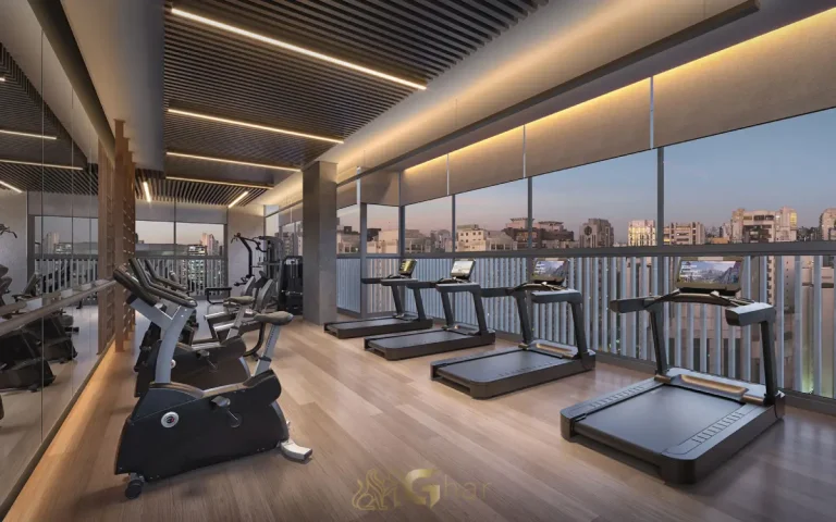 Academia fitness no 17º pavimento Vogel Moema