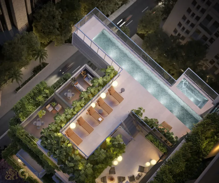 Piscina Vogel Moema vista drone