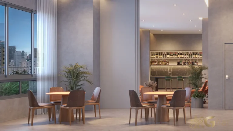 Espaço gourmet com churrasqueira no VP Moema