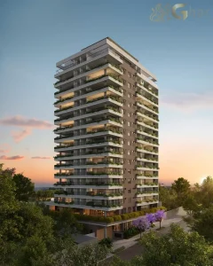 Fachada principal do condomínio Aire Alto de Pinheiros, São Paulo