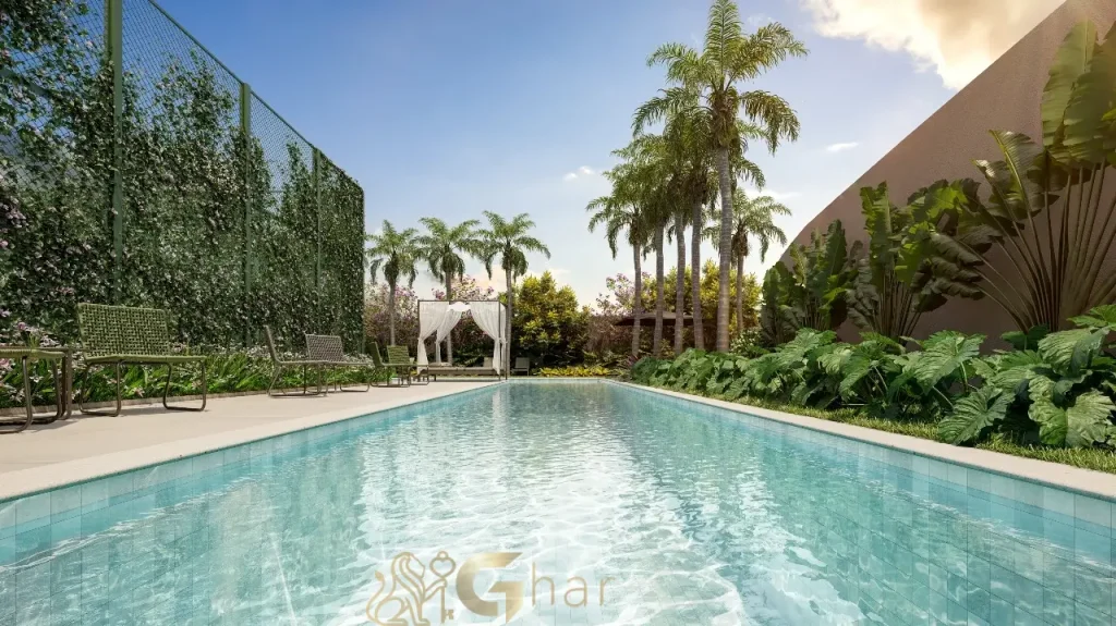 Piscina com deck molhado do Aire Alto de Pinheiros, São Paulo