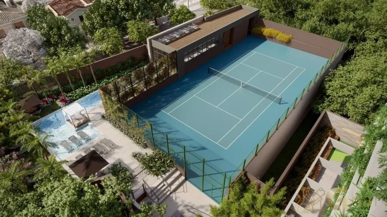 Quadra de tênis oficial no condomínio Aire Alto de Pinheiros, São Paulo