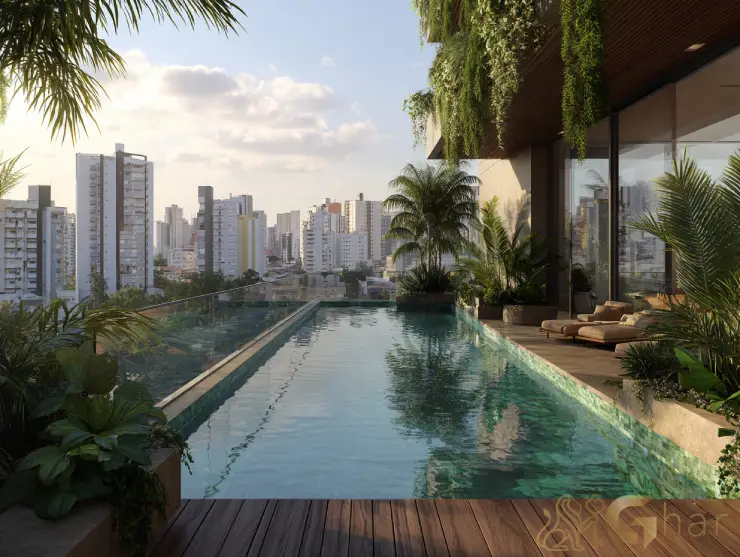 Cobertura na Aclimação com área externa e piscina privativa