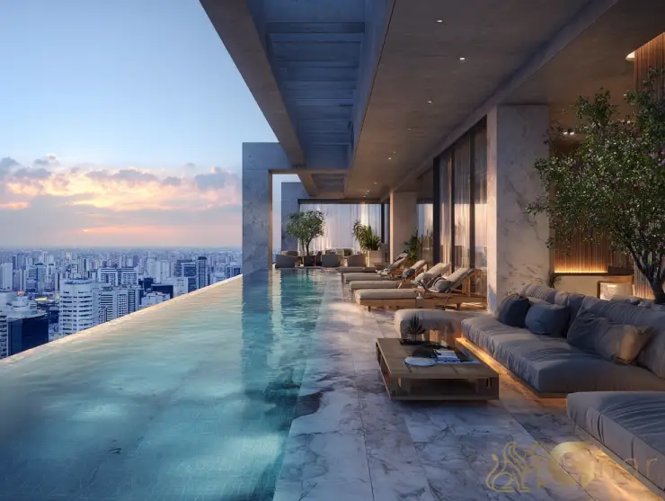 Cobertura em Alto de Pinheiros com piscina e vista panorâmica da cidade