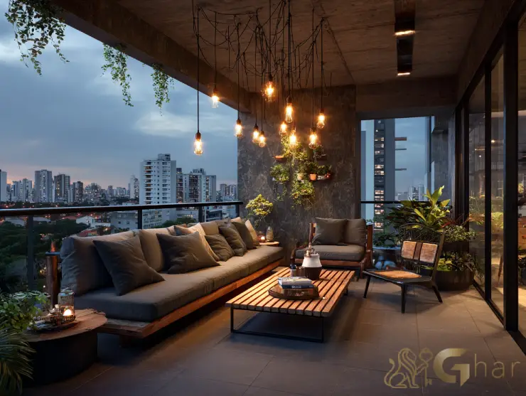 Residência decorada na zona oeste com varanda integrada à sala de estar