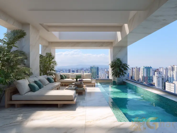 Cobertura no Brooklin com área externa e piscina privativa de alto padrão