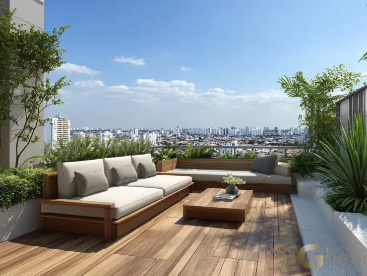 Cobertura de alto padrão com área externa e vista panorâmica no Campo Belo