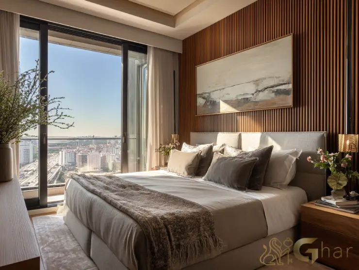 Quarto de casal decorado de alto padrão na zona sul da capital