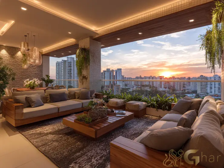 Apartamento no Campo Belo com varanda integrada à sala de estar