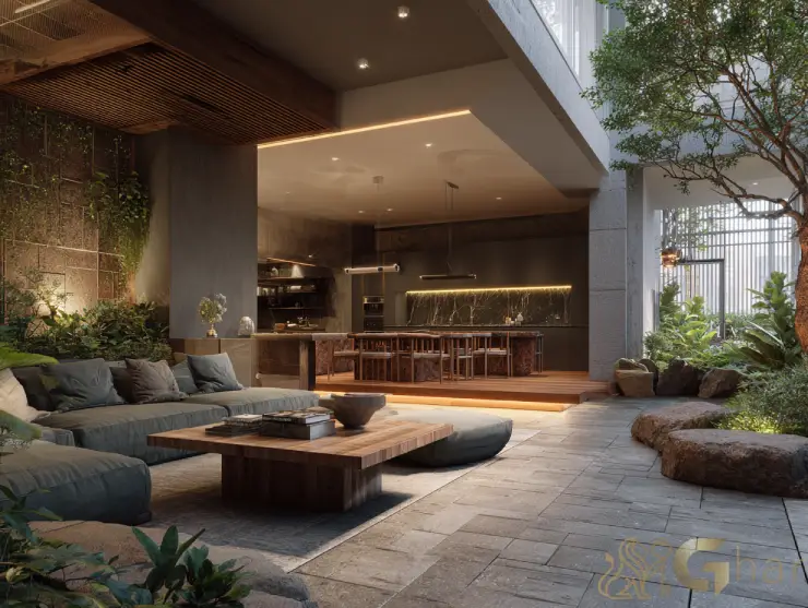 Área externa de condomínio moderno na zona sul da capital paulista