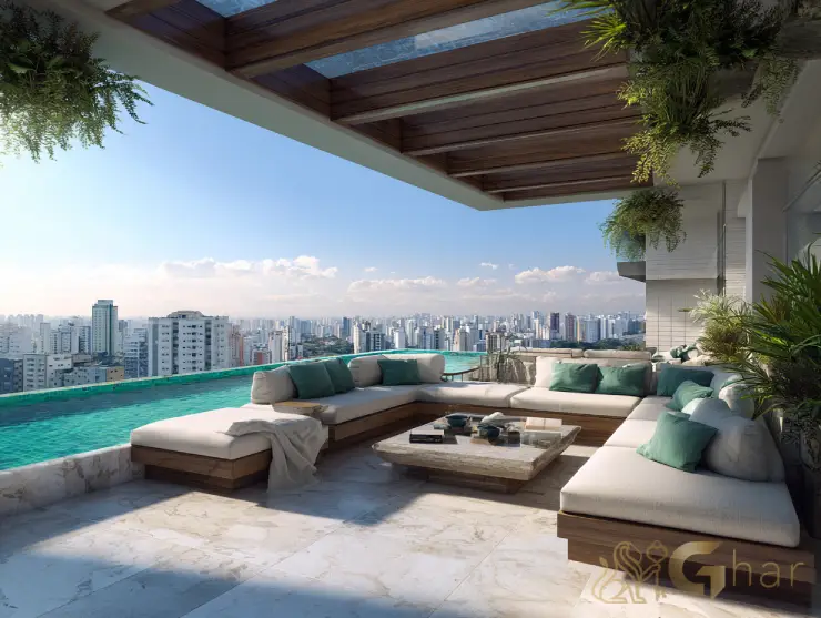 Cobertura na Chácara Klabin com área externa e piscina privativa