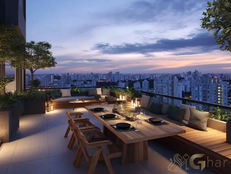 Cobertura penthouse na Chácara Klabin com espaço gourmet moderno