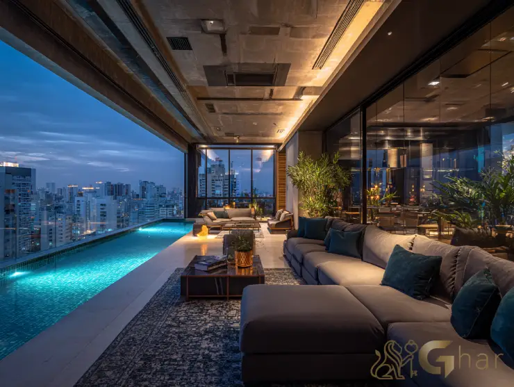 Cobertura com piscina e vista panorâmica na zona sul da capital paulista