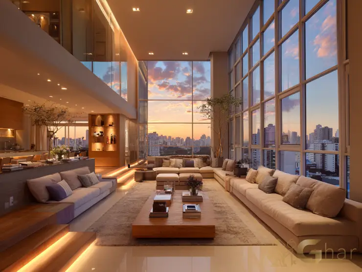 Cobertura duplex em Higienópolis com vista panorâmica e acabamento de luxo