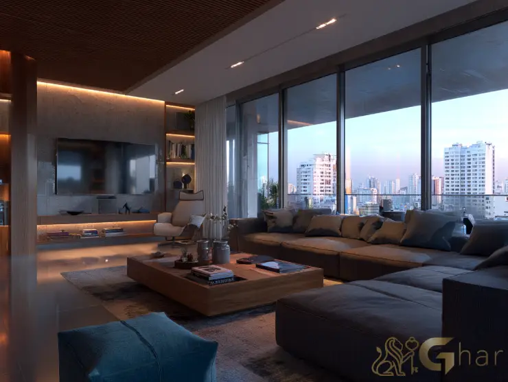 Sala de estar aconchegante e confortável em residência na zona sul