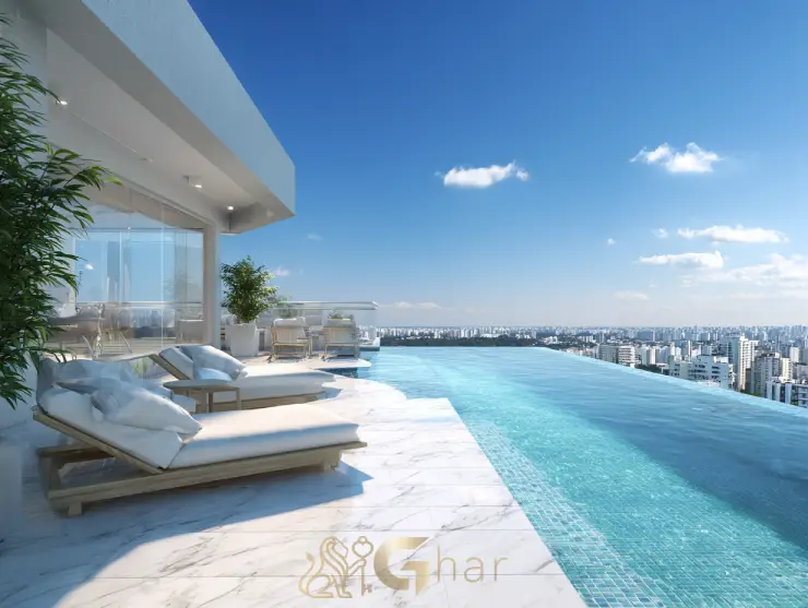 Cobertura com piscina e área externa no Jardim Europa