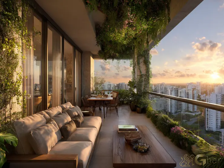 Varanda ampla e vista para a cidade de São Paulo capital