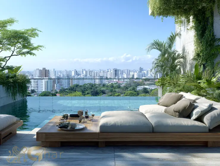 Cobertura em Pinheiros com piscina privativa e vista panorâmica da cidade de São Paulo