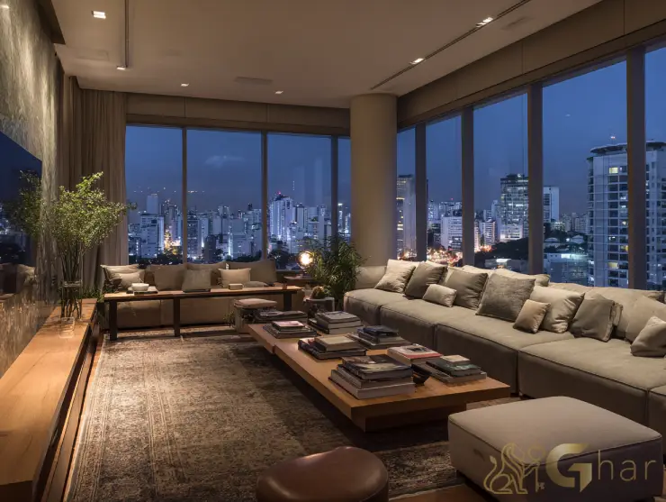 Sala ampla e decorada na zona leste da capital paulista