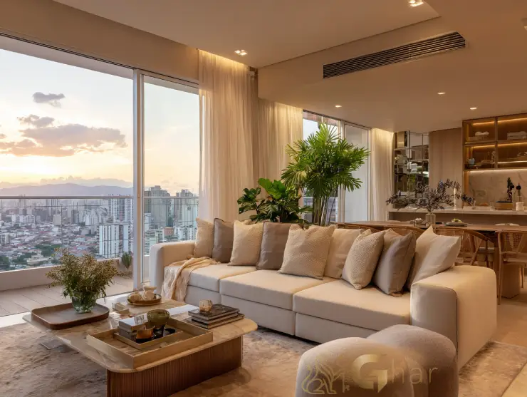 Sala decorada em residência na zona leste de sp