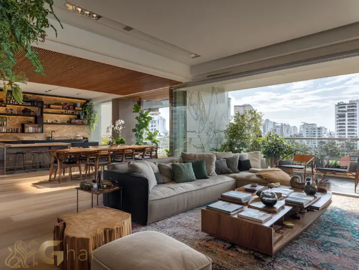 Apartamento no Tatuapé com sala e varanda integrada de alto padrão