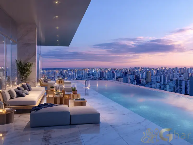 Cobertura na Vila Nova Conceição com área externa e piscina privativa