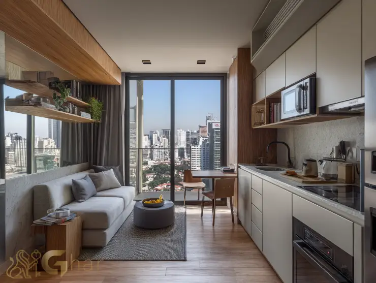 Studio compacto decorado em apartamento na Vila Prudente, São Paulo