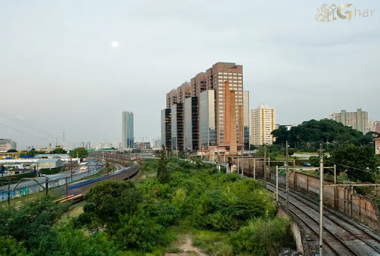 Trilhos de trem estação Palmeiras na Zona Oeste São Paulo