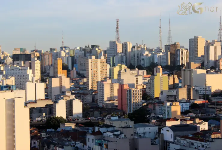 Vista panorâmica do bairro Bela Vista no Centro de São Paulo