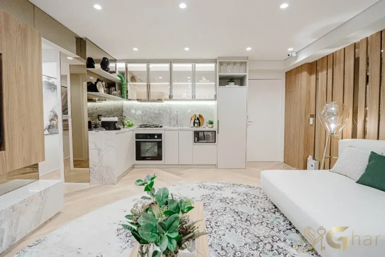 Living decorado do apartamento de 75 m² – DF345 Vila Clementino