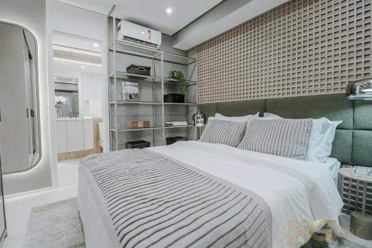 Suíte master decorada de 48 m² no DF345 Vila Clementino