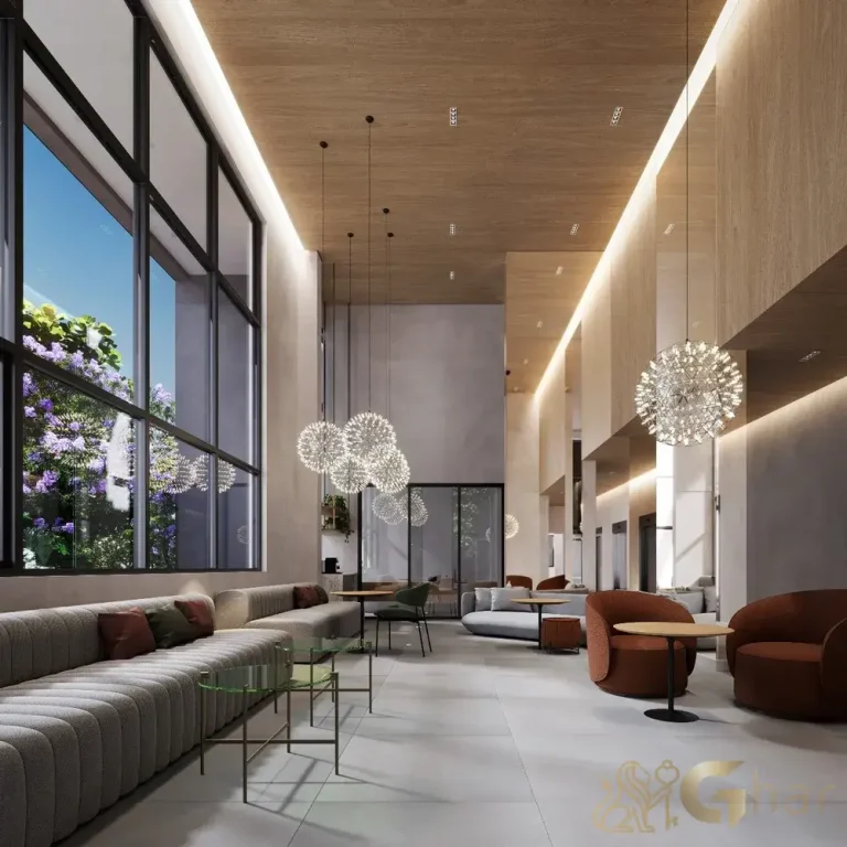Lobby elegante do condomínio DF345 Vila Clementino