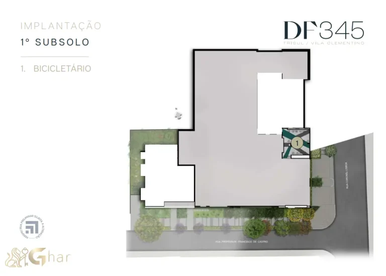 Implantação 1º subsolo – DF345 Vila Clementino