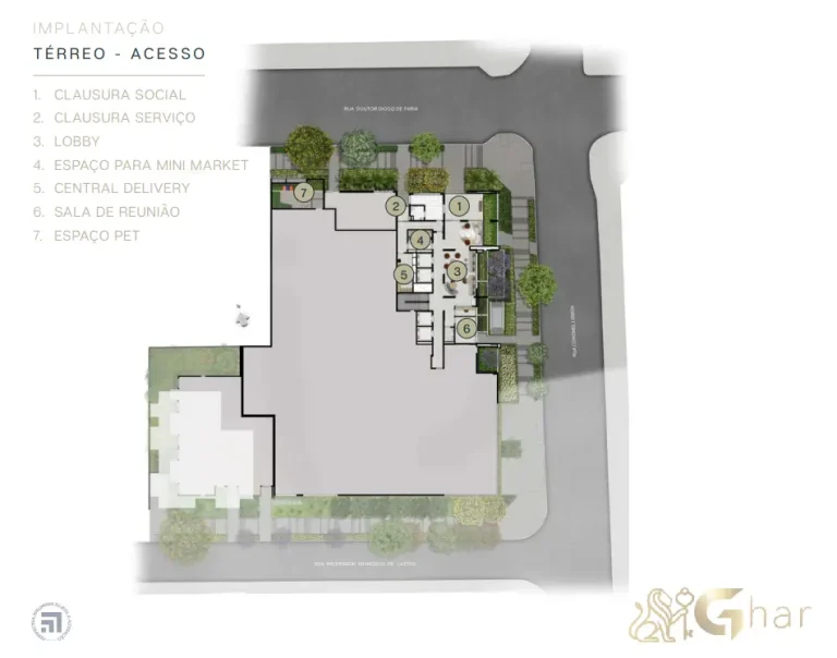 Implantação térreo – DF345 Vila Clementino São Paulo