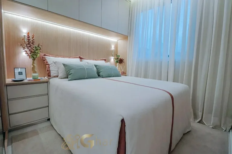 Elev Alto do Ipiranga – Dormitório decorado com iluminação natural e conforto
