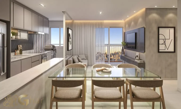 Apartamento decorado 75 m² living no Every Day Chácara Klabin