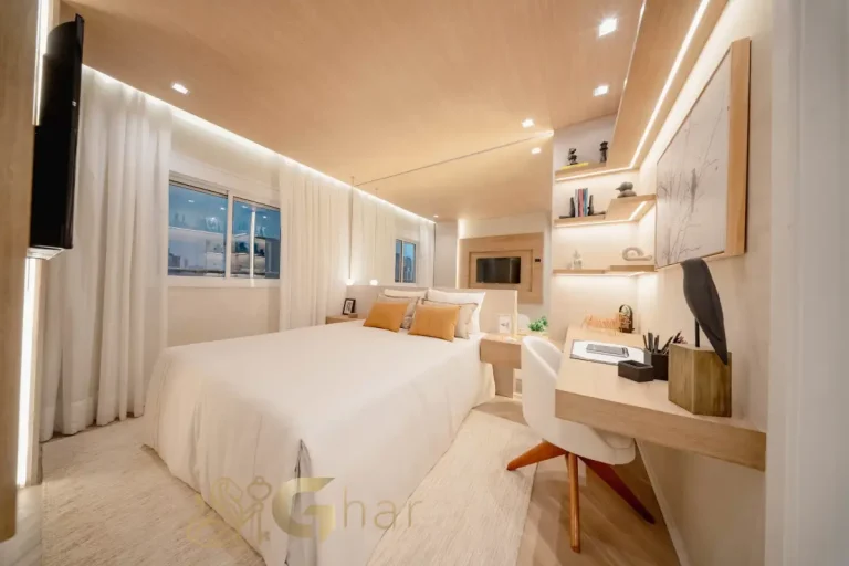 Quarto decorado no apartamento de 75 m² do Every Day Chácara Klabin