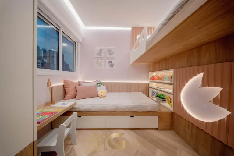 Quarto infantil decorado em apartamento 75 m² no Every Day Chácara Klabin
