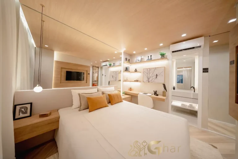 Quarto suíte decorado em apartamento de 75 m² no Every Day Chácara Klabin